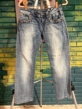 Miss Me  Light wash Straight-Leg Jeans cropped 28